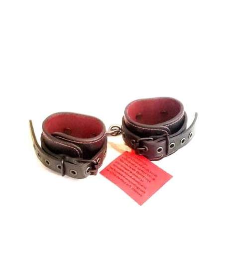 Sextoys, sexshop, loveshop, lingerie sexy : BDSM Luxe : Menotte mousqueton en cuir - Gamme luxe