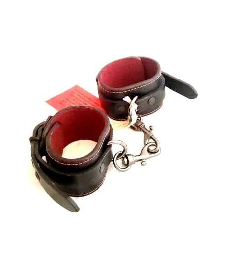 Sextoys, sexshop, loveshop, lingerie sexy : BDSM Luxe : Menotte mousqueton en cuir - Gamme luxe