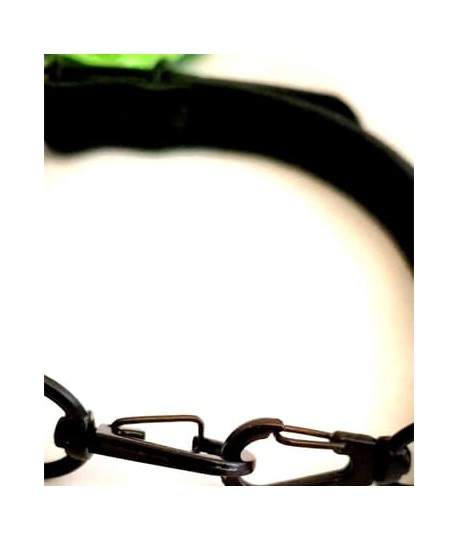 Sextoys, sexshop, loveshop, lingerie sexy : BDSM Luxe : Collier BDSM mousquetons noir