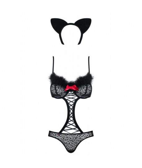 Sextoys, sexshop, loveshop, lingerie sexy : Deguisement Femme sexy : Obsessive - Sexy Costume panthère noir S/M