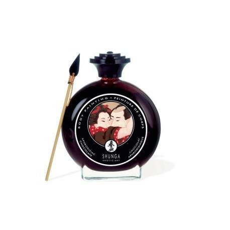 Sextoys, sexshop, loveshop, lingerie sexy : Accessoires Soirée Coquine : Shunga Peinture Corporel Chocolat