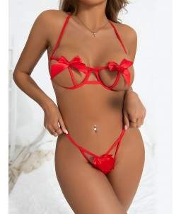 Sextoys, sexshop, loveshop, lingerie sexy : Ensemble lingerie sexy : Ensemble Lingerie sexy rouge 36/38