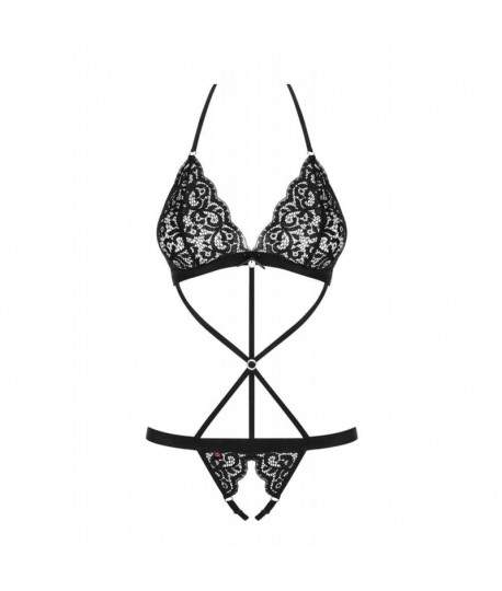 Sextoys, sexshop, loveshop, lingerie sexy : Bodys & Teddys : Obsessive - Body sexy noir ouvert S/M