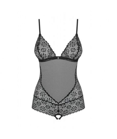 Sextoys, sexshop, loveshop, lingerie sexy : Bodys & Teddys : Obsessive - Body shibu ouvert noir Sexy S/M