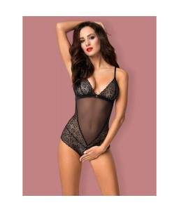 Sextoys, sexshop, loveshop, lingerie sexy : Bodys & Teddys : Obsessive - Body shibu ouvert noir Sexy S/M