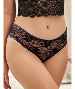 Sextoys, sexshop, loveshop, lingerie sexy : Strings & Boxers : Culotte Cancan sans Entrejambe Noir