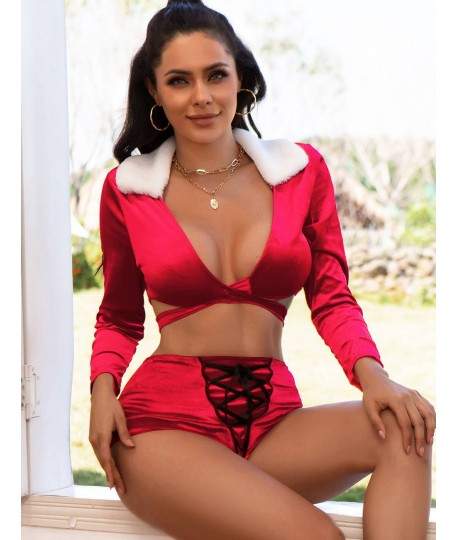 Sextoys, sexshop, loveshop, lingerie sexy : Deguisement noel sexy : Ensemble short sexy mère noël