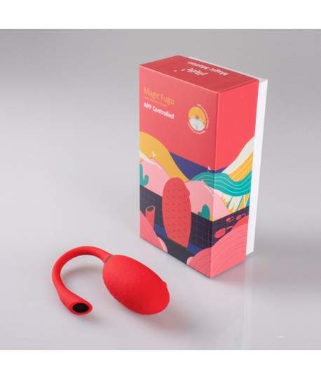 Sextoys, sexshop, loveshop, lingerie sexy : Vibro Oeuf : Magic Motion - magic Fugu rouge