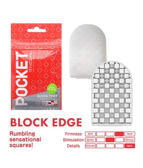 Sextoys, sexshop, loveshop, lingerie sexy : Vagin Artificiel : Masturbateur Tenga Pocket Block edge