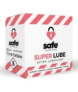 Sextoys, sexshop, loveshop, lingerie sexy : Préservatifs : Préservatifs Super Lube Safe X5