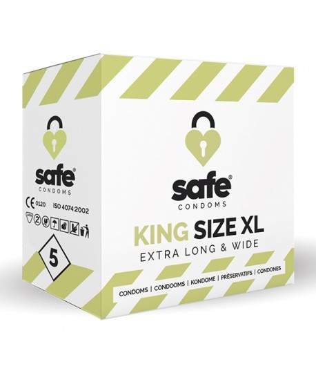 Sextoys, sexshop, loveshop, lingerie sexy : Préservatifs : Préservatifs King Size XL Safe X5