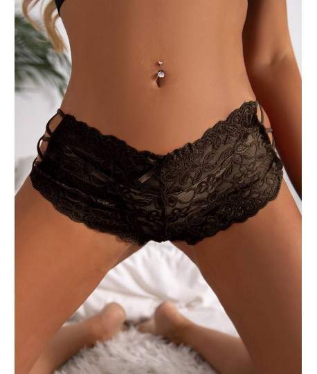 Sextoys, sexshop, loveshop, lingerie sexy : Strings & Boxers : Sexy String dentelle noir avec laçage