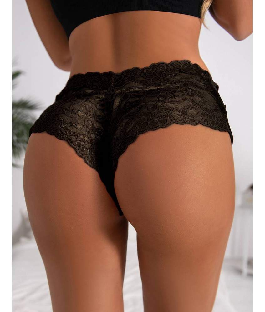 Sextoys, sexshop, loveshop, lingerie sexy : Strings & Boxers : Sexy String dentelle noir avec laçage