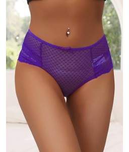 Sextoys, sexshop, loveshop, lingerie sexy : Lingerie sexy grande taille : Culotte Taille haute Violet XXXL