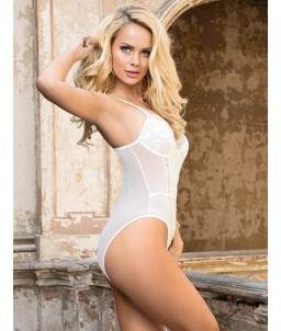 Sextoys, sexshop, loveshop, lingerie sexy : Bodys & Teddys : Body sexy Blanc S/M