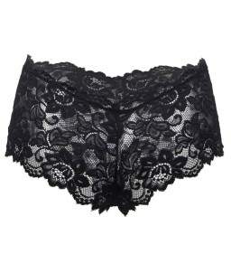 Sextoys, sexshop, loveshop, lingerie sexy : Strings & Boxers : Sexy Shorty dentelle noir S/M