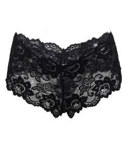 Sextoys, sexshop, loveshop, lingerie sexy : Strings & Boxers : Sexy Shorty dentelle noir S/M