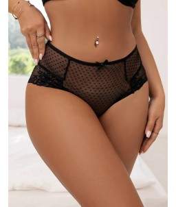 Sextoys, sexshop, loveshop, lingerie sexy : Strings & Boxers : Culotte Taille haute Noir S/M