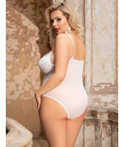 Sextoys, sexshop, loveshop, lingerie sexy : Lingerie sexy grande taille : Body sexy Blanc XXXL