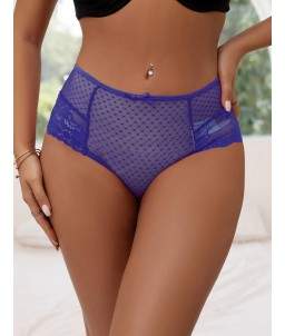 Sextoys, sexshop, loveshop, lingerie sexy : Lingerie sexy grande taille : Culotte Taille haute Bleu 3XL