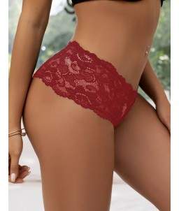 Sextoys, sexshop, loveshop, lingerie sexy : Lingerie sexy grande taille : Sexy Shorty dentelle Bordeau L/XL