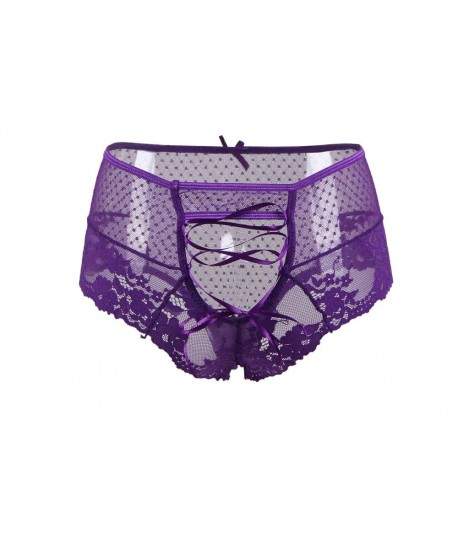 Sextoys, sexshop, loveshop, lingerie sexy : Strings & Boxers : Culotte Taille haute Violet