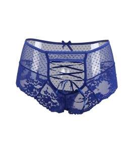 Sextoys, sexshop, loveshop, lingerie sexy : Strings & Boxers : Culotte Taille haute Bleu S/M