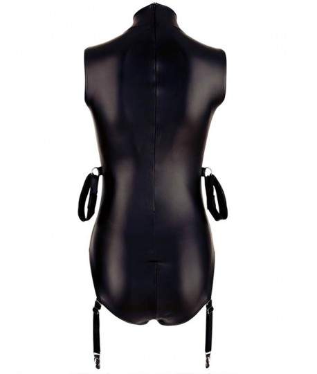 Sextoys, sexshop, loveshop, lingerie sexy : LINGERIE STYLE CUIR & VINYLE FEMME : Body sexy simili cuir noir