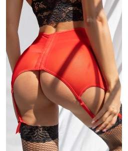 Sextoys, sexshop, loveshop, lingerie sexy : Lingerie sexy grande taille : Porte-jarretelles sexy rouge XL
