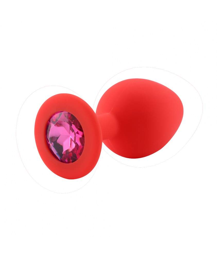 Sextoys, sexshop, loveshop, lingerie sexy : Rosebud - bijou anal : Rosebud silicone rouge bijou rose foncé MEDIUM