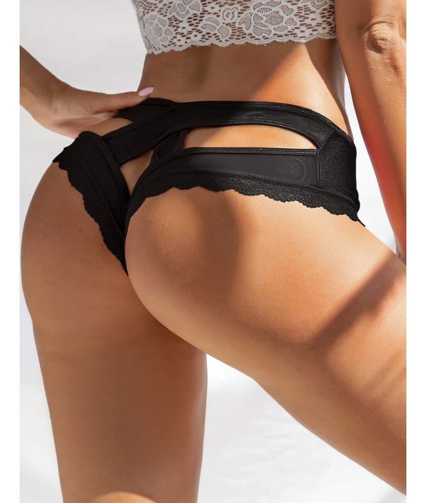 Sextoys, sexshop, loveshop, lingerie sexy : Strings & Boxers : String sexy noir S/M