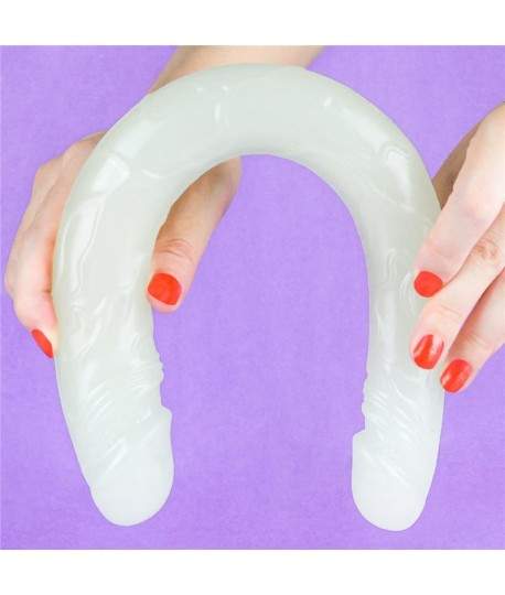 Sextoys, sexshop, loveshop, lingerie sexy : Gode Double - Double dong : Lovetoy- Double Godemichet phosphorescent de 37cm