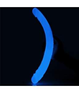 Sextoys, sexshop, loveshop, lingerie sexy : Gode Double - Double dong : Lovetoy- Double Godemichet phosphorescent de 37cm