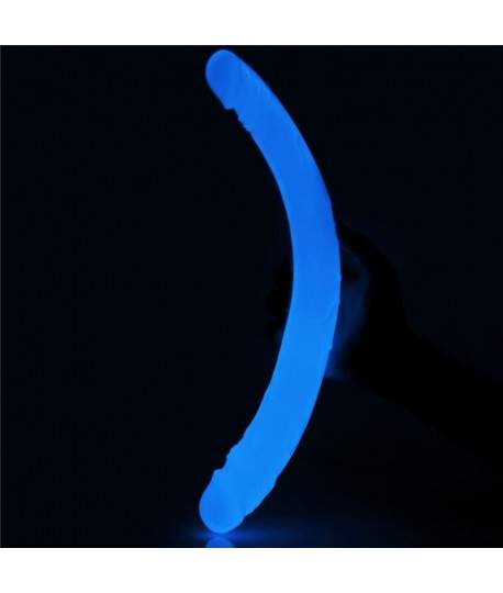 Sextoys, sexshop, loveshop, lingerie sexy : Gode Double - Double dong : Lovetoy- Double Godemichet phosphorescent de 37cm