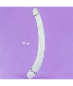 Sextoys, sexshop, loveshop, lingerie sexy : Gode Double - Double dong : Lovetoy- Double Godemichet phosphorescent de 37cm