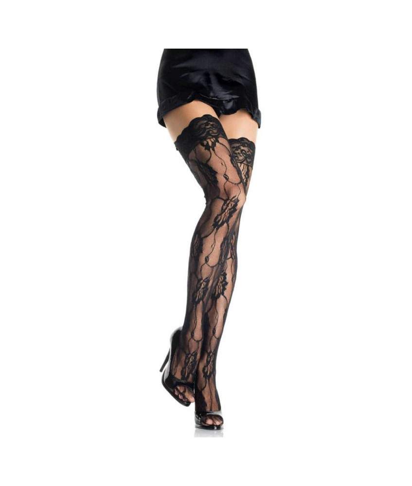 Sextoys, sexshop, loveshop, lingerie sexy : Bas & Collants : Leg Avenue - Sexy bas noir dentelle