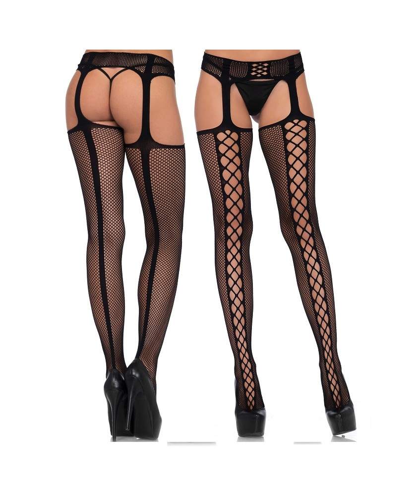 Sextoys, sexshop, loveshop, lingerie sexy : Bas & Collants : Leg Avenue - Sexy collant résille fantaisie