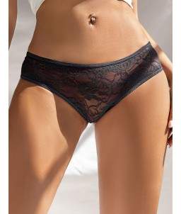 Sextoys, sexshop, loveshop, lingerie sexy : Lingerie sexy grande taille : Culotte ouverte en dentelle noir XL