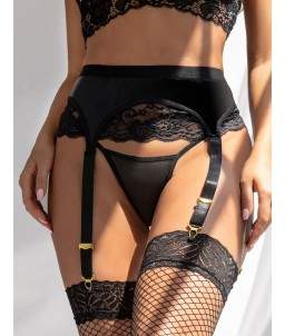 Sextoys, sexshop, loveshop, lingerie sexy : Porte jarretelles : porte jarretelles dentelle et similli cuir