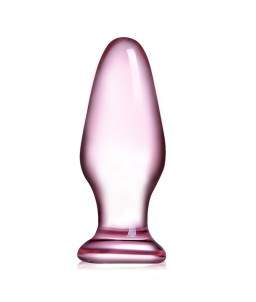 Sextoys, sexshop, loveshop, lingerie sexy : Plug Anal : Plug Anal Godemichet en Verre Rose Glass Dildo Butt Plug