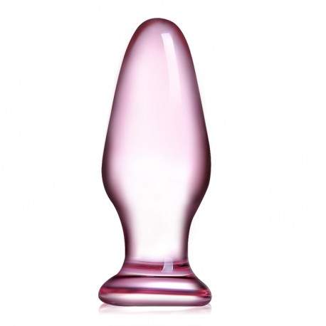 Sextoys, sexshop, loveshop, lingerie sexy : Gode en Verre : Plug Anal Godemichet en Verre Rose ou transparent