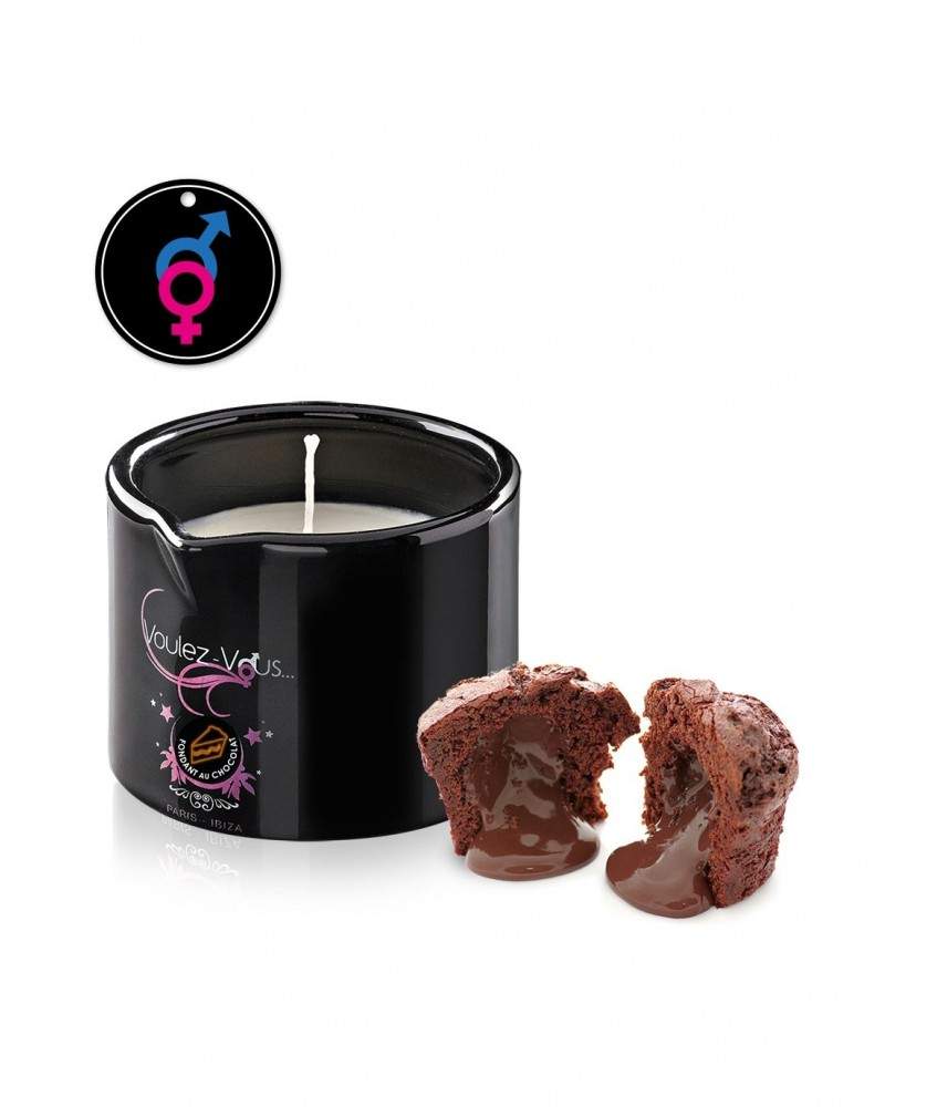 Sextoys, sexshop, loveshop, lingerie sexy : Huiles de Massage et bougies : Bougie de massage Fondant Chocolat - Voulez vous