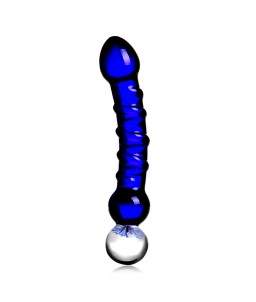 Sextoys, sexshop, loveshop, lingerie sexy : Gode en Verre : Godemichet en Verre Vaginal ou Anal Glass Dildo bleu