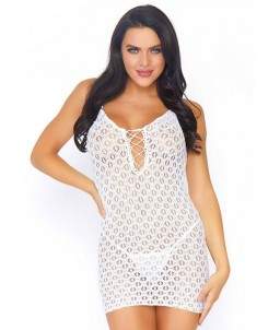 Sextoys, sexshop, loveshop, lingerie sexy : Robes sexy : Leg Avenue Sexy Robe blanche