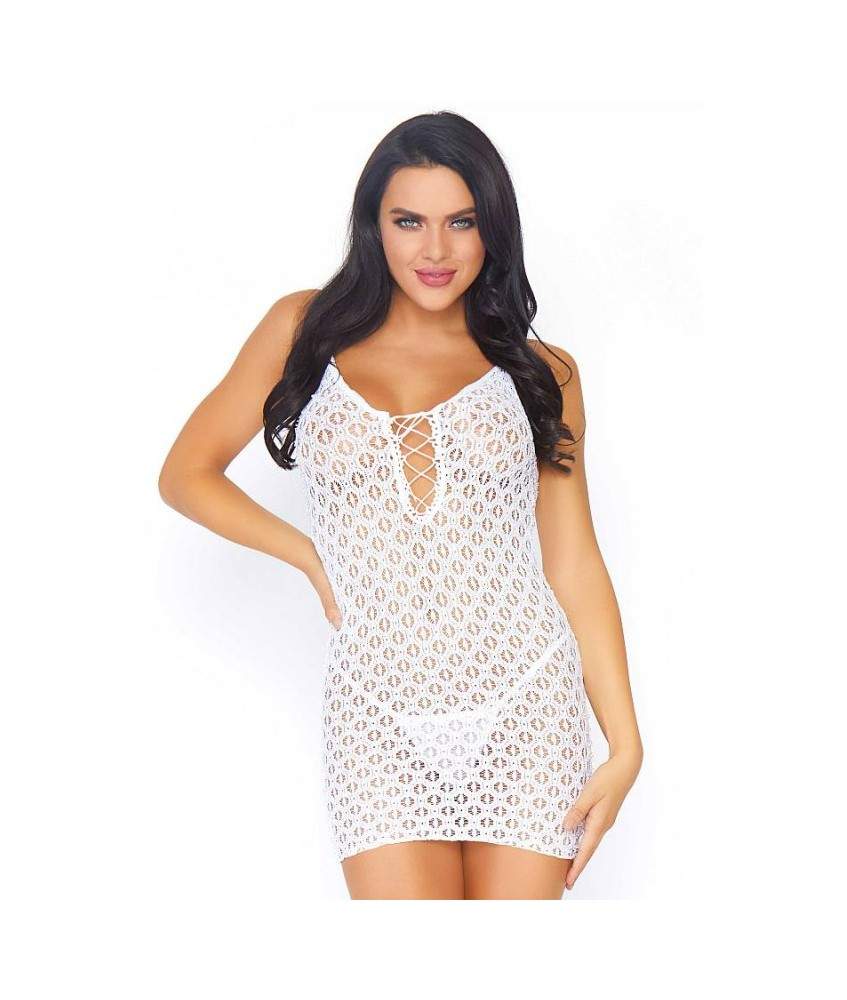 Sextoys, sexshop, loveshop, lingerie sexy : Robes sexy : Leg Avenue Sexy Robe blanche