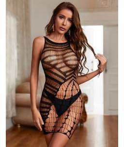 Sextoys, sexshop, loveshop, lingerie sexy : Robes sexy : Robe résille noir sexy