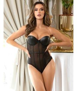 Sextoys, sexshop, loveshop, lingerie sexy : Bodys & Teddys : Sexy Body noir S/M