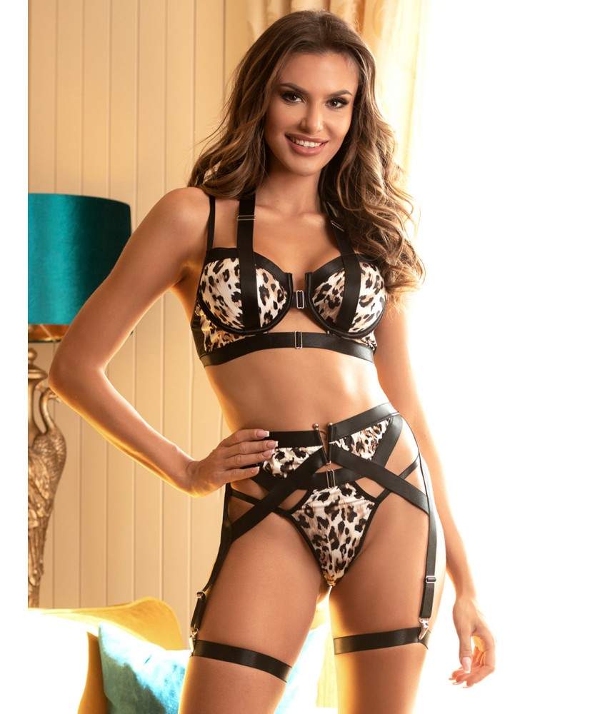 Sextoys, sexshop, loveshop, lingerie sexy : Ensemble lingerie sexy : Sexy Ensemble lingerie léopard S/M