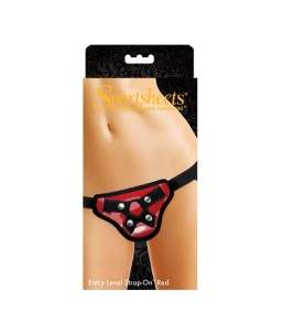 Sextoys, sexshop, loveshop, lingerie sexy : Gode Ceinture : Gode ceinture rouge Réglable, gode interchangeable