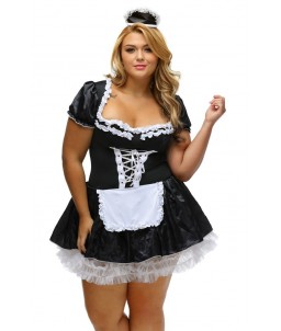 Sextoys, sexshop, loveshop, lingerie sexy : Deguisement Femme sexy : Costume Erotique French Soubrette "XL